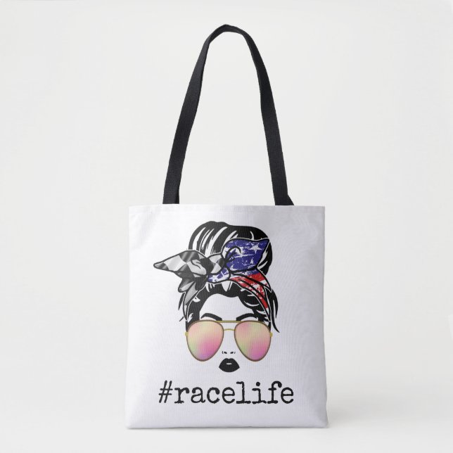 Bolso De Tela Race Life (Anverso)
