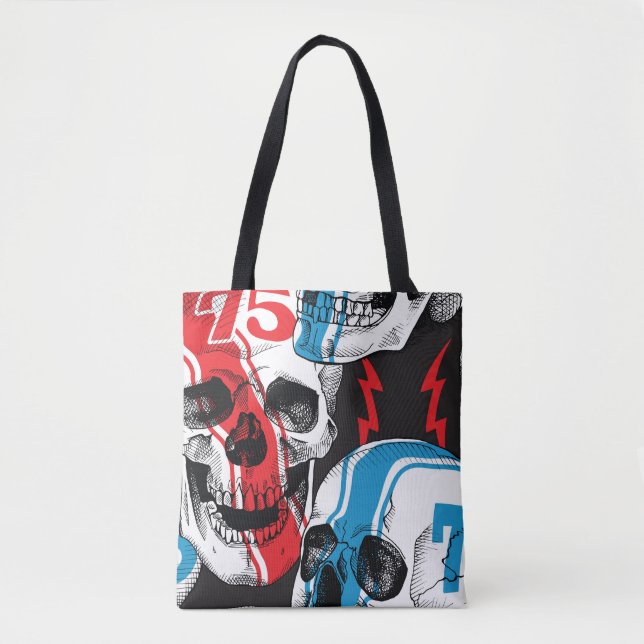 Bolso De Tela Racer Skull: Rebelión sin foco. (Anverso)