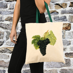Bolso De Tela Racimo de uva orgánica de vino tinto vintage, frut
