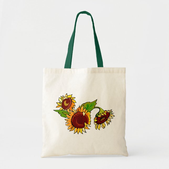 Bolso De Tela Racimo del girasol (Frente)