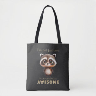 Bolso De Tela Racoon Concentrado Awesome Cute Adorable Funny