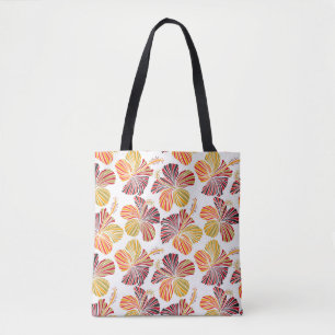 Bolso De Tela Radiancia Hawaiana: Elegancia de planta tropical.