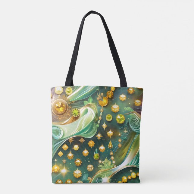 Bolso De Tela Radiant Peridot Citrine Lunar Glow (Reverso)