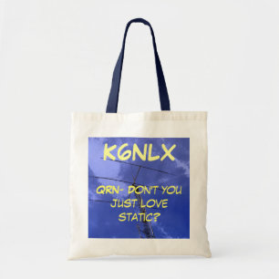 Bolso De Tela Radio Amateur QRN y Tote de Callsign