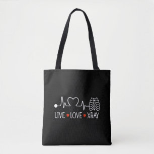 Bolso De Tela Radiología Amor Vivo Xray Radiólogo Técnico