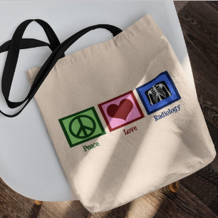 Bolso De Tela Radiología del amor de la paz