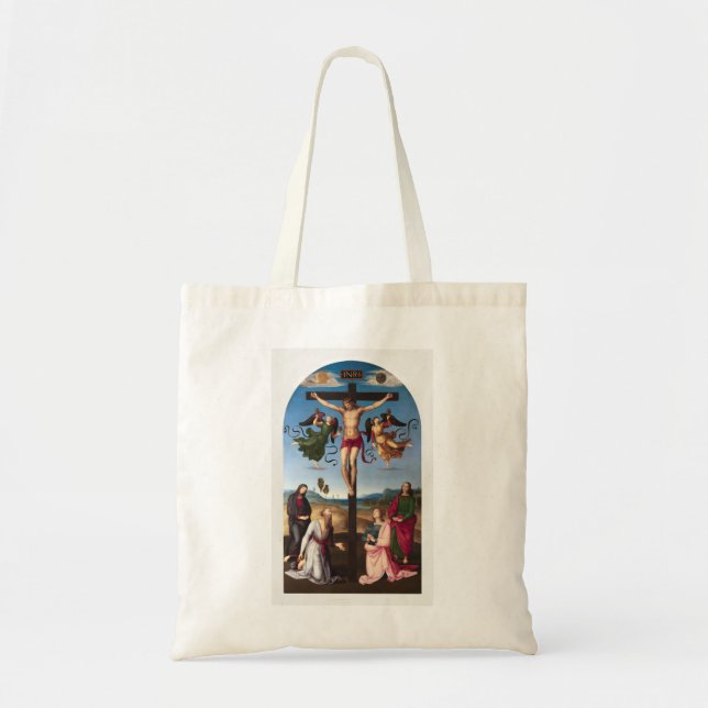 Bolso De Tela Rafael Rafael Raffaello El Mes Crucifixión Jesús (Frente)