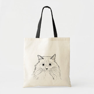 Bolso De Tela Ragdoll Cat Line Art Tote Bag