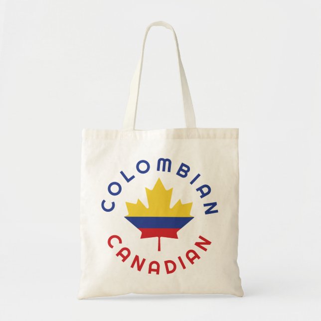 Bolso De Tela Raíces canadienses colombianas (Frente)