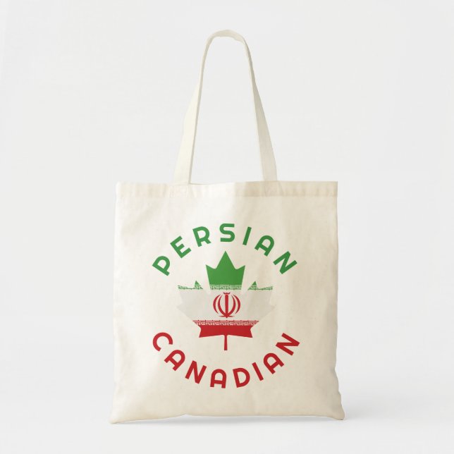 Bolso De Tela Raíces persas canadienses (Frente)