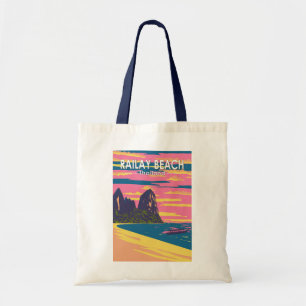 Bolso De Tela Railay Beach Thailand Travel Art Vintage