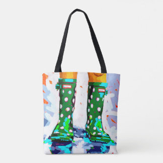 Bolso De Tela Rainboots dual-sided Tote Bag