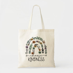 Bolso De Tela Rainbow Choose Kindness Boho