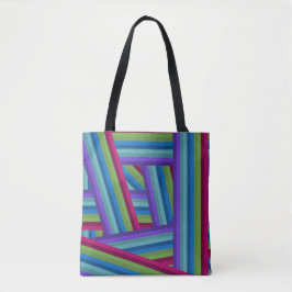 Bolso De Tela Rainbow Crisscross