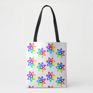 Bolso De Tela Rainbow Daisies