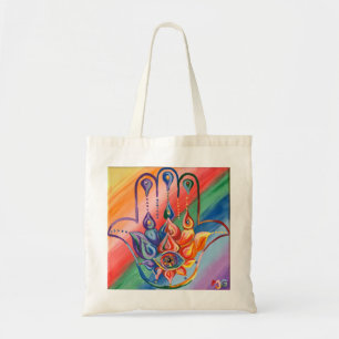 Bolso De Tela Rainbow Hamsa Tote Bag