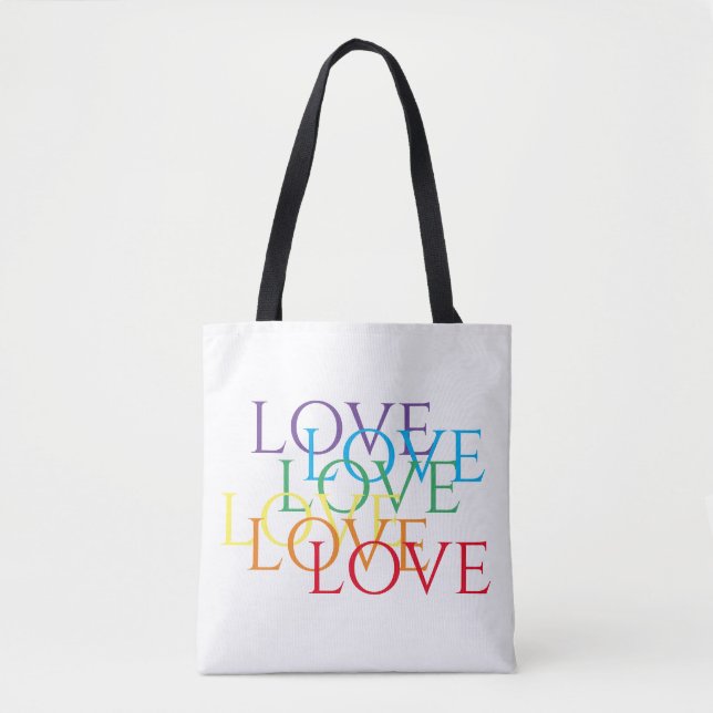 Bolso De Tela RAINBOW LOVE Houlder Tote Bag (Anverso)