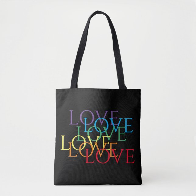 Bolso De Tela RAINBOW LOVE II Houlder Tote Bag (Anverso)