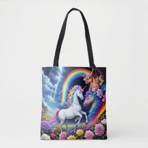 Bolso De Tela Rainbow Unicorn One