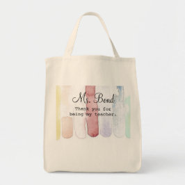 Bolso De Tela Rainbow Watercolors Teacher's Appreciation Gift To