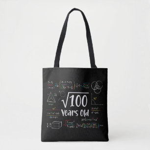 Bolso De Tela Raíz cuadrada de 100 Regalos de 10 años