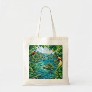Bolso De Tela Raja Ampat Indonesia Arrecife Tropical & Aves