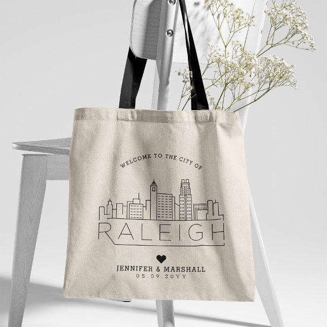 Bolso De Tela Raleigh Boda | Línea delgada estilizada (Subido por el creador)