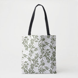 Bolso De Tela Rama de árbol de oliva verde