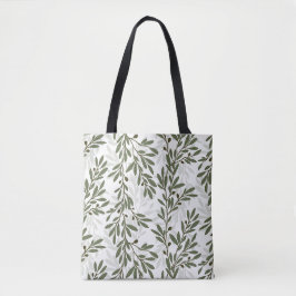 Bolso De Tela Rama de árbol de oliva verde