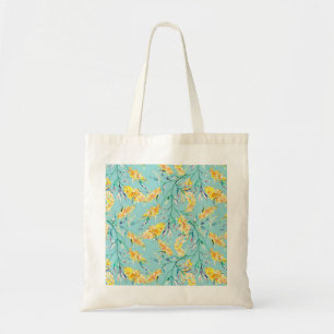 Bolso De Tela Rama de batalla dorada en azul