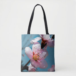 Bolso De Tela Rama de flor de aguza y cielo azul