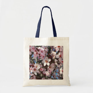 Bolso De Tela Rama de flores primaverales de flores rosadas