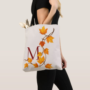 Bolso De Tela Rama de hojas de arce de otoño