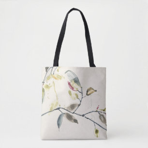 Bolso De Tela Rama de la hoja de la acuarela