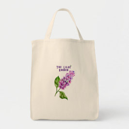Bolso De Tela Rama de lila en acuarela elegante