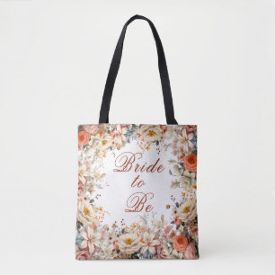 Bolso De Tela Rama para Novia Flores Hermoso Ramo