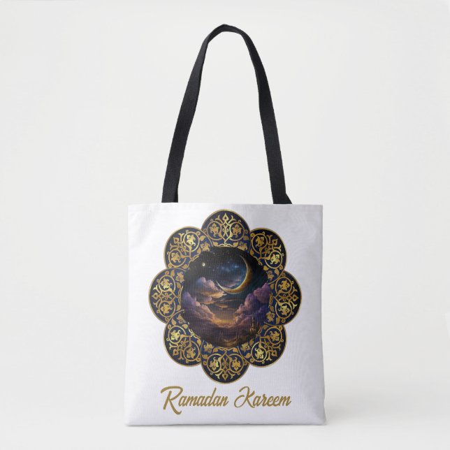BOLSO DE TELA RAMADAN KAREEM MUBARAK 2024 EID MUBARAK (Anverso)