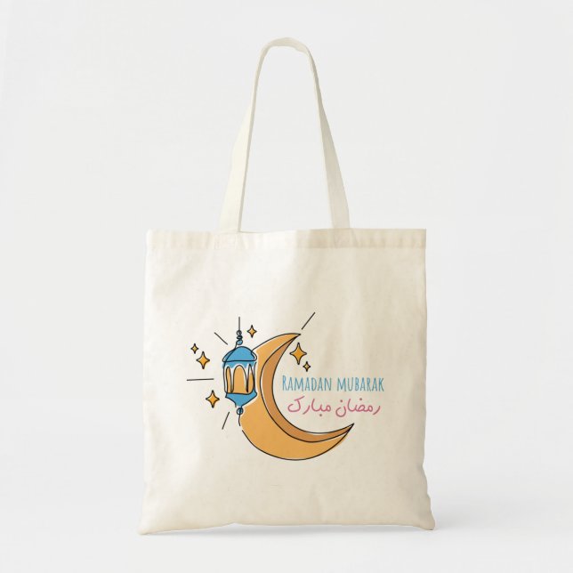 Bolso De Tela Ramadan mubarak, arte en línea de Ramadan mubarak (Frente)