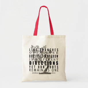 Bolso De Tela Ramas en una reunión de familia del árbol