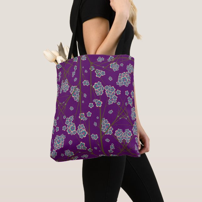 Bolso De Tela Ramas peculiares Tote Amethyst Shoulder (2 tamaños (Detalle)