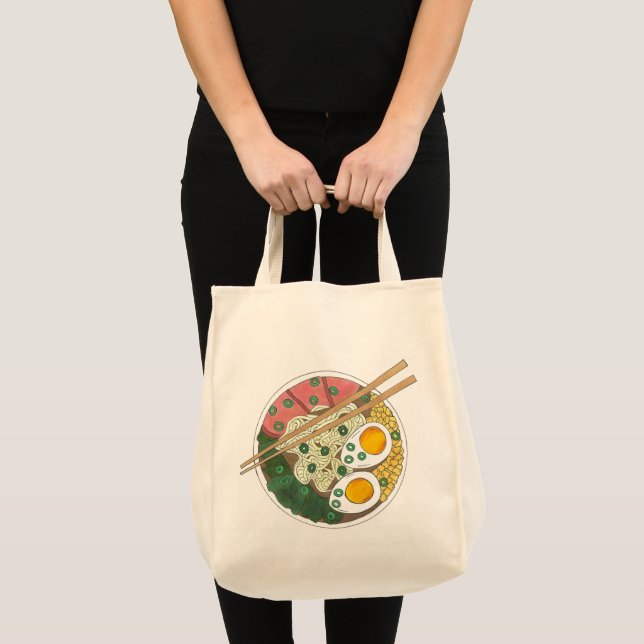 Bolso De Tela Ramen Noodles Bowl Restaurante japonés de comida g (Anverso (producto))