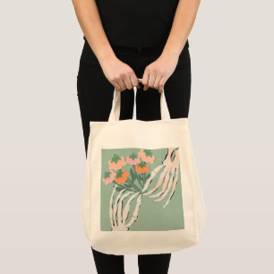 Bolso De Tela Ramo de Calabaza de Esqueleto Halloween