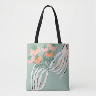 Bolso De Tela Ramo de Calabaza Esqueleto Halloween