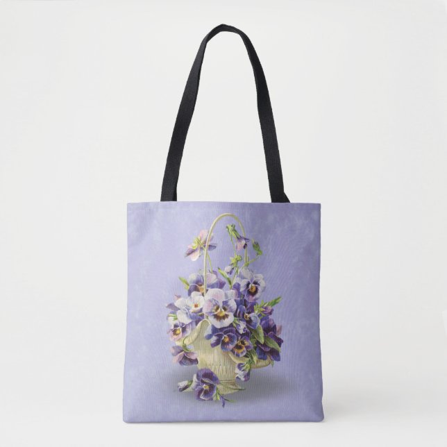Bolso De Tela ramo de cesta de color marrón (Anverso)