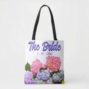 Bolso De Tela Ramo de Hortensias, para la Novia