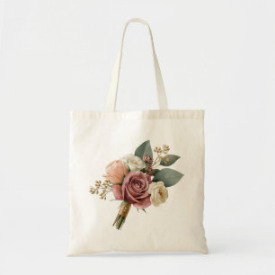 Bolso De Tela Ramo de novia acuarela romántico