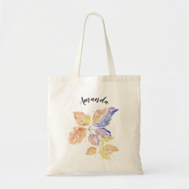 Bolso De Tela Ramo floral acuarela ,bolso tote personalizado