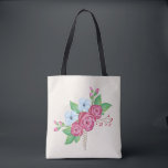 Bolso De Tela Ramo floral de la flor de la acuarela<br><div class="desc">Arte pintado a mano romántico precioso de la acuarela.

Diseños para cualquier ocasión. Más diseños y artículos a juego están disponibles en mi tienda. - http://www.zazzle.com/designbylang* -</div>