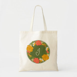 Bolso De Tela Ramo Floral Regalo Monogramado para Despedida de S