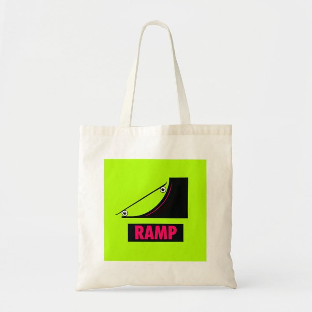 Bolso De Tela Rampa de skate mínima 3D  (Frente)